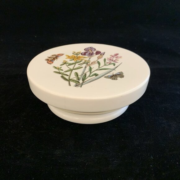 Portmeirion Botanical Garden Canister Replacement Lid Only Purple Iris Moth 1970 - Picture 1 of 9